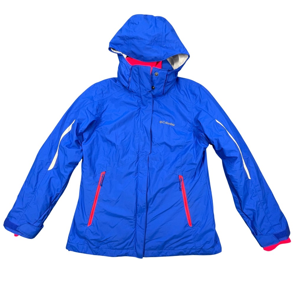 Columbia Blue Interchange Omni-Heat Hooded 3-in-1 Ski Jacket Women M 3154